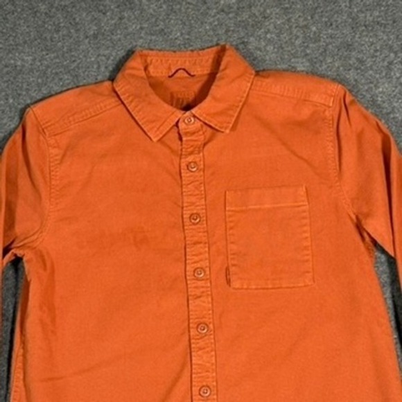 Topo‎ Designs Womens Organic Cotton Button Down Dirt Shirt LS Orange Sz Large - Picture 3 of 10